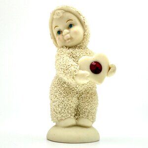 Dept 56 Snowbabies "My Heart Shines For You" Porcelain Figurine With Red Gem